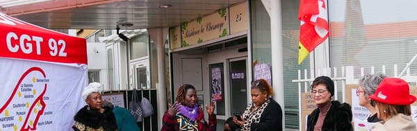 grève féministe à l'EHPAD la Chesnaye de Suresnes
